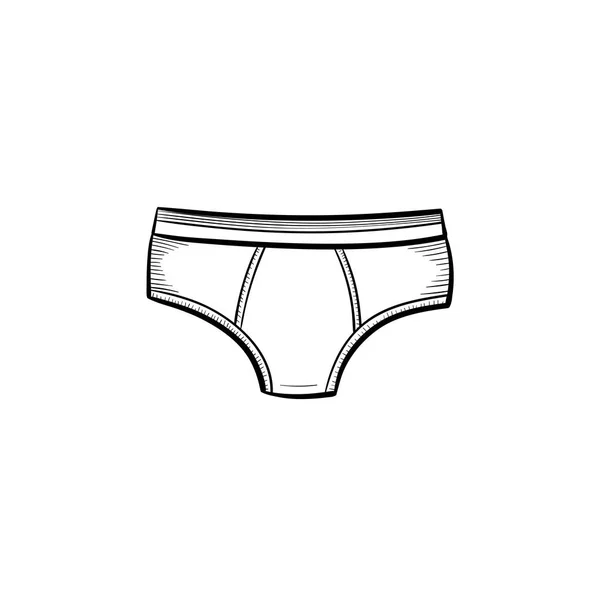 Male underpants hand drawn sketch icon. — Stock Vector