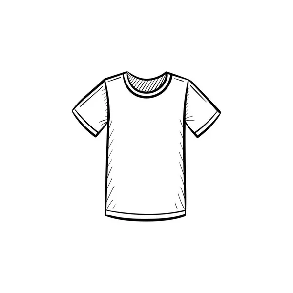 Male t-shirt hand drawn sketch icon. — Stock Vector