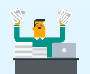 Umutsuzluk beyaz Yöneticisi çalışma Office.