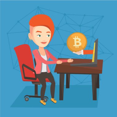 Bitcoin ticaret bitcoin para alma kadın.