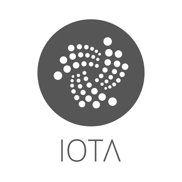 Iota érme szimbólum logó. — Stock Vector