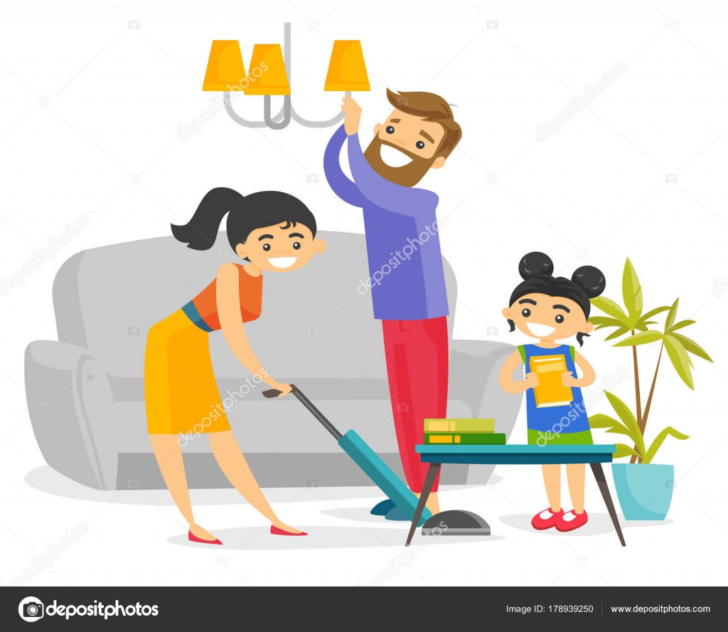 happy cleaning clipart