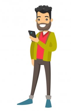 Beyaz işadamı cep telefonu arıyorum.