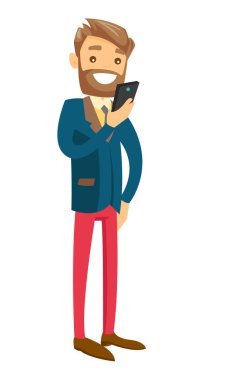 İşadamı Smartphone çıkıyor.