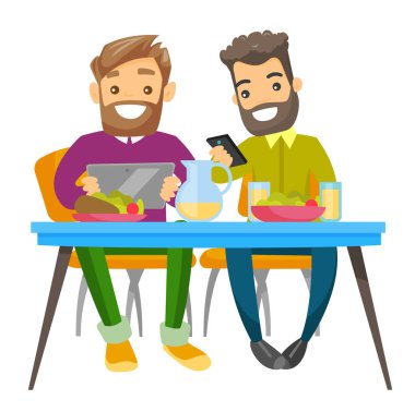 Genç Beyaz Beyaz arkadaşlar birlikte takılmak