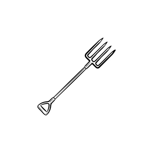 Pitchfork dibujado a mano icono de boceto . — Vector de stock