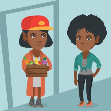 Yiyecek müşteriye teslim teslimat kurye.