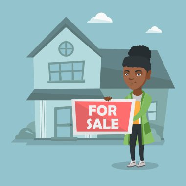 Evi sunan genç Afro-Amerikan broker.