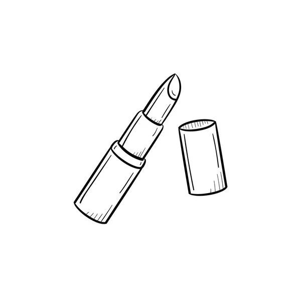 Lápiz labial dibujado a mano icono del boceto . — Vector de stock