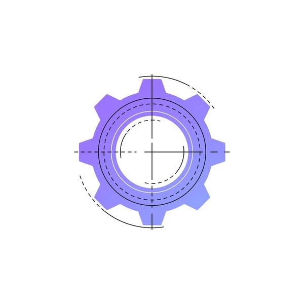 Icône de ligne vectorielle vitesse néon . — Image vectorielle