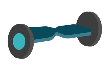 Elektrik gyroboard vektör karikatür çizim.