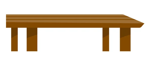 Mesa de café marrón vector ilustración de dibujos animados . — Vector de stock