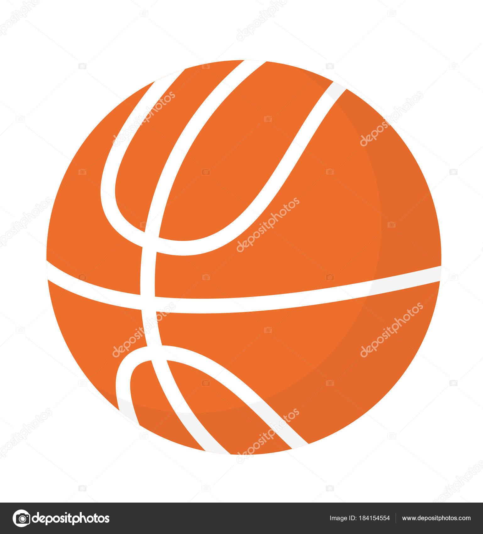 ilustração de desenhos animados do basquete bola vetorial vetor de