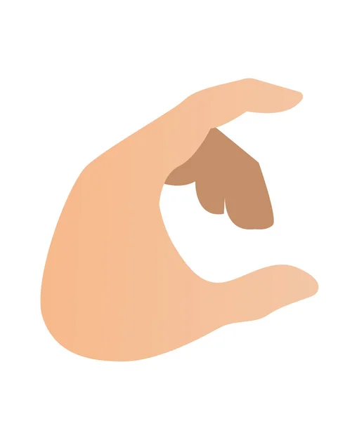 Hand holding something by bending fingers. Royalty Free Stock Vectors