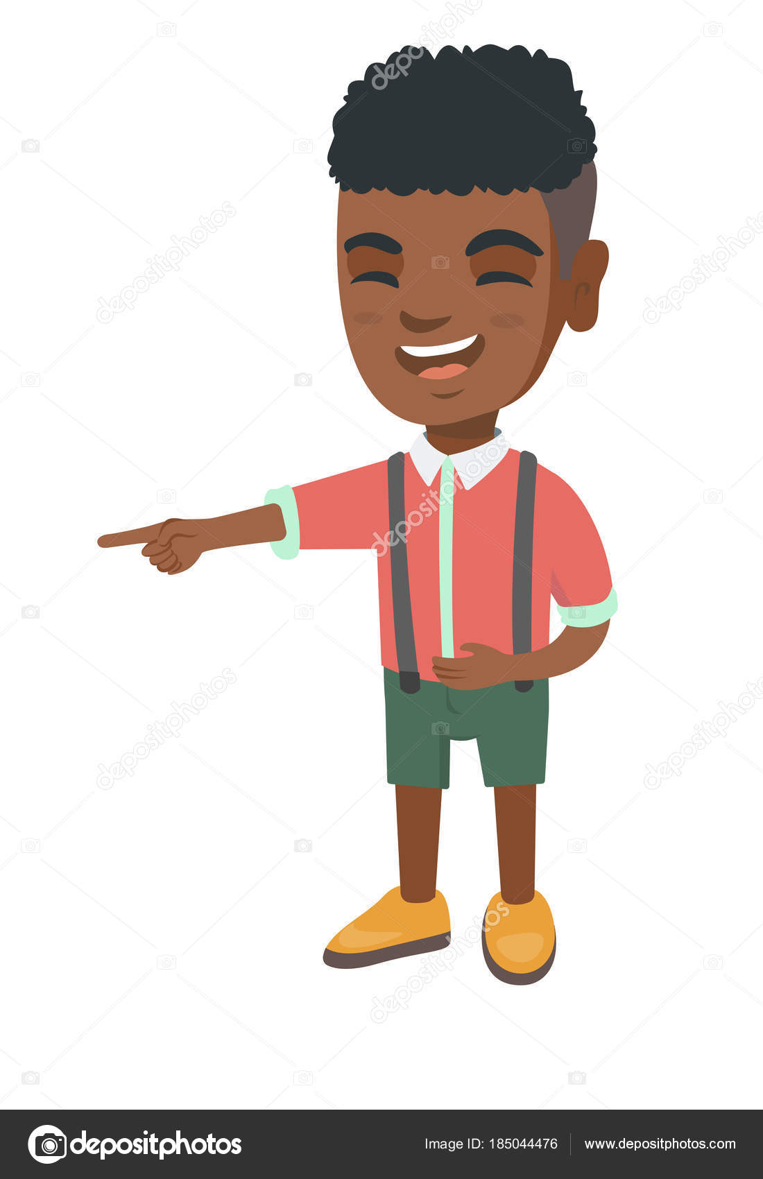 Image vectorielle Africain garçon intimidation quelqu'un et pointant du  doigt par ©VisualGeneration - 185044476, image size:1100x1700