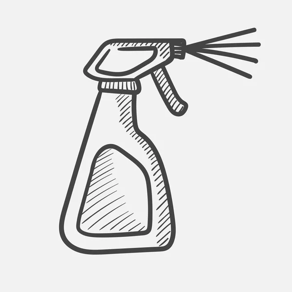 Icono de boceto dibujado a mano botella spray limpieza . — Vector de stock