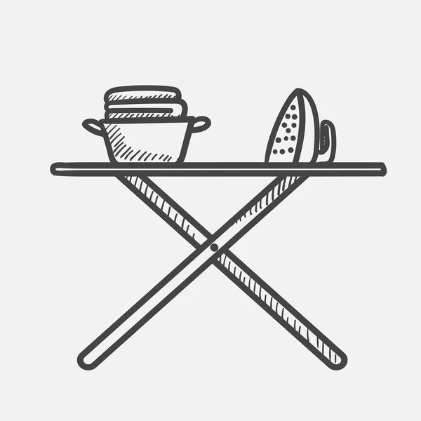 Ironing hand drawn sketch icon. — Stock Vector