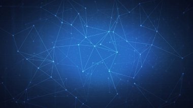 Blockchain teknoloji fütüristik hud afiş.