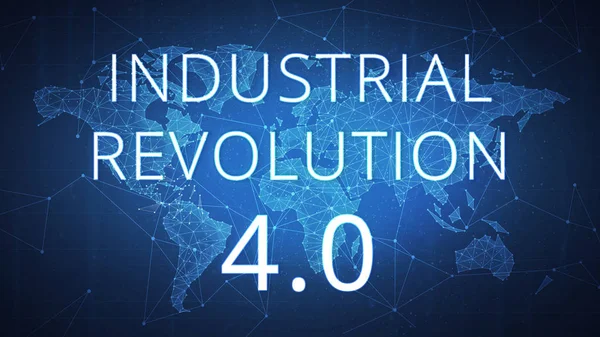 Fourth industrial revolution on hud banner.