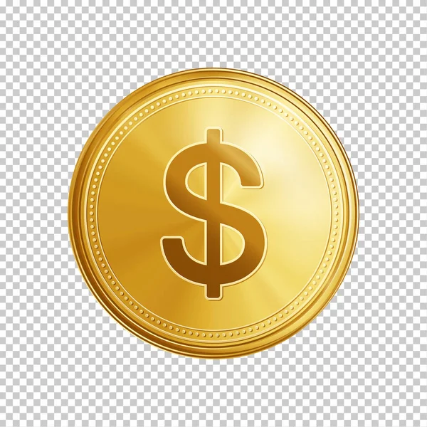 Dólar de ouro símbolo moeda . — Vetor de Stock