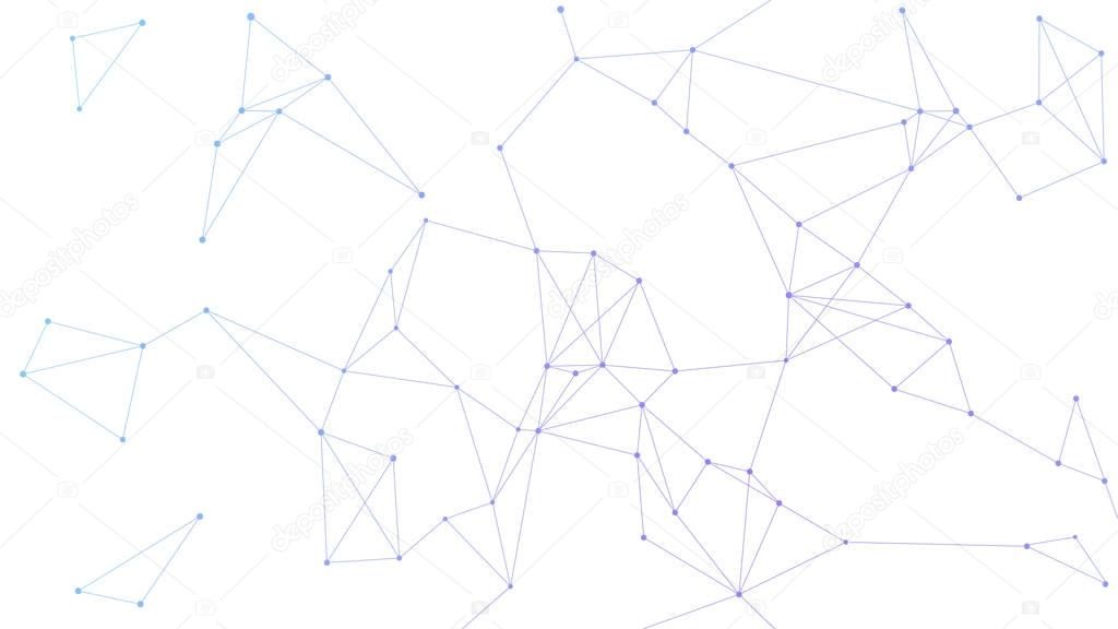 Blockchain technology futuristic abstract vector banner.