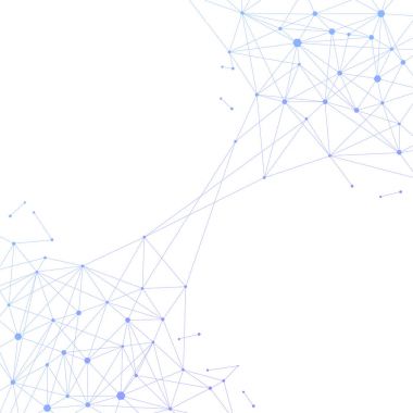 Blockchain teknoloji fütüristik soyut vektör afiş.