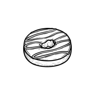 Halka el çizilmiş kroki simgesi.