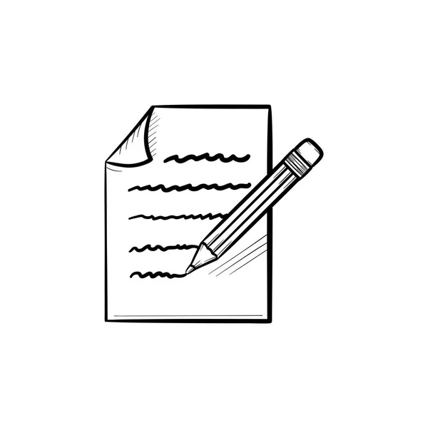 Prendere nota mano disegnato schizzo icona . — Vettoriale Stock