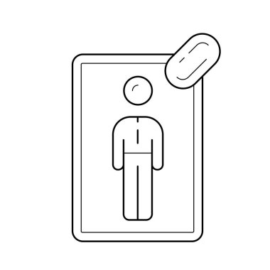 Kişisel Ayrıntılar vektör satırı simgesi.