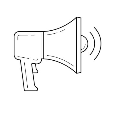 Promosyon vektör satırı simgesi.