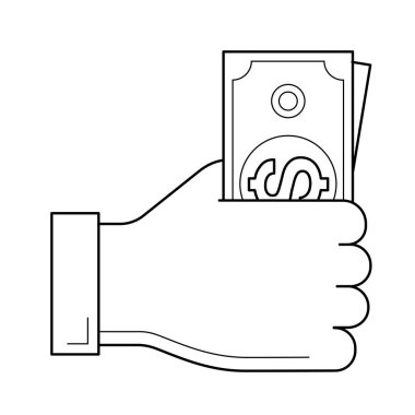 Maaş vektör satırı simgesi.