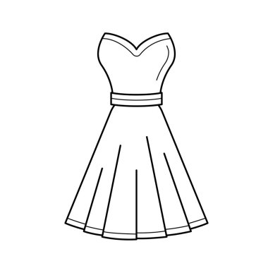 Elbise vektör satırı simgesi.