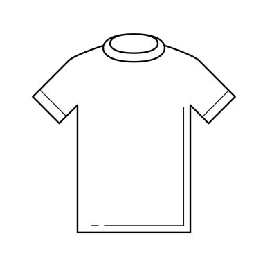 T-shirt vektör satırı simgesi.