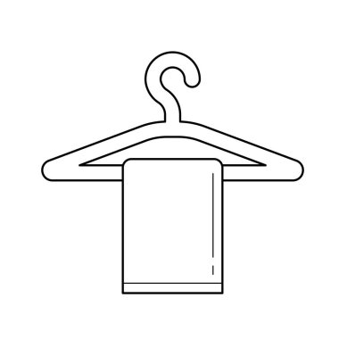 Havlu askısı vektör satırı simgesi.