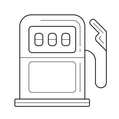Benzin istasyonu vektör satırı simgesi.