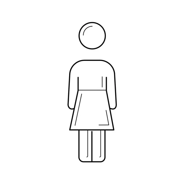 Mujer persona vector línea icono . — Archivo Imágenes Vectoriales