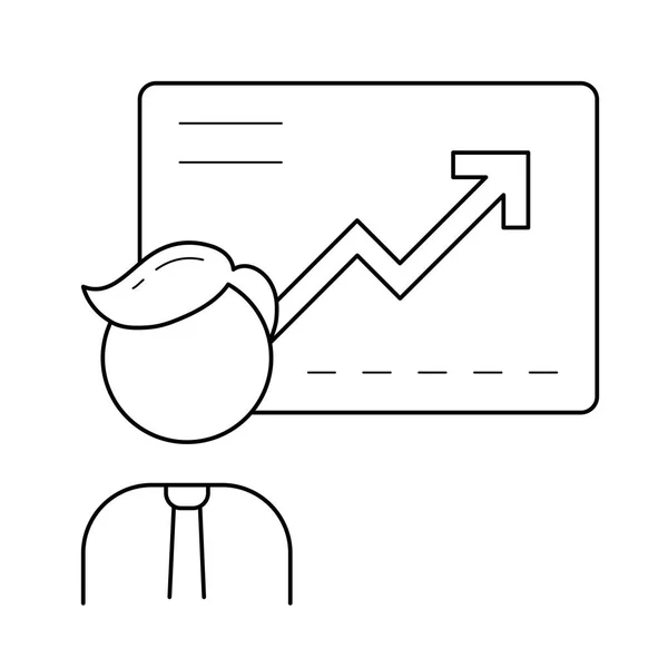 Ikona čáry vektorový infographic obchodní. — Stockový vektor
