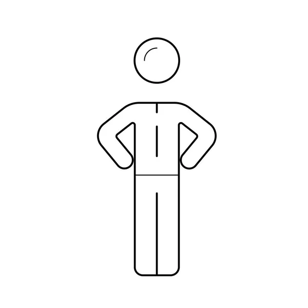 Figura de un icono de línea vectorial persona . — Archivo Imágenes Vectoriales