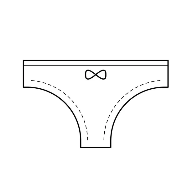 Thong pantie vector line icon. — Stock Vector