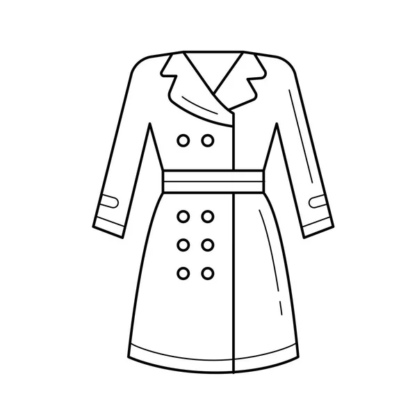 Coat vector line icon. — Stock Vector