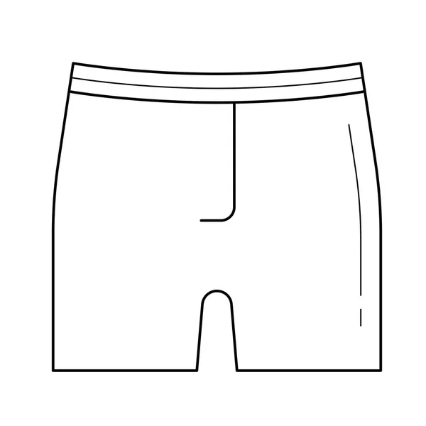 Boxer calzoncillos vector línea icono . — Archivo Imágenes Vectoriales