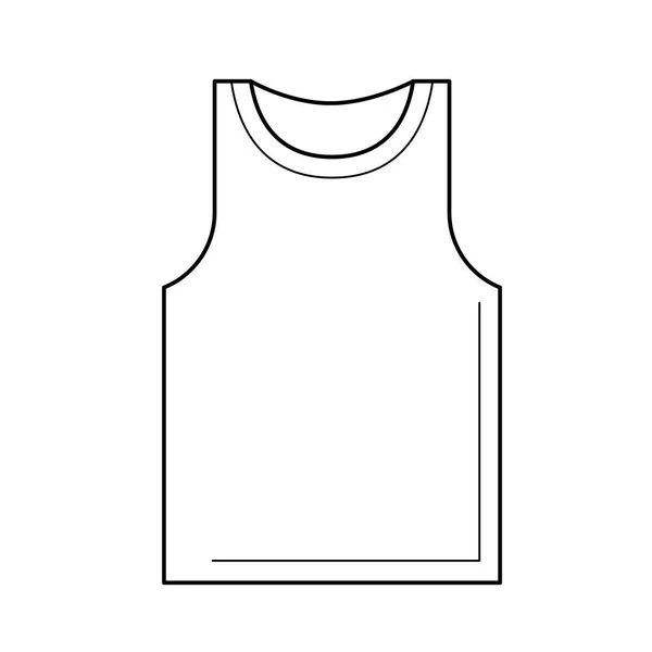 Tank Top Vektor Liniensymbol. — Stockvektor