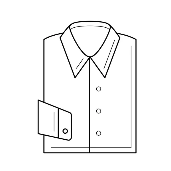 Camisa dobrada vetor ícone de linha . —  Vetores de Stock