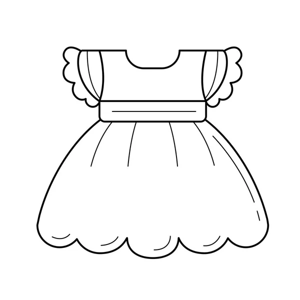 Vêtement enfant icône de ligne vectorielle . — Image vectorielle