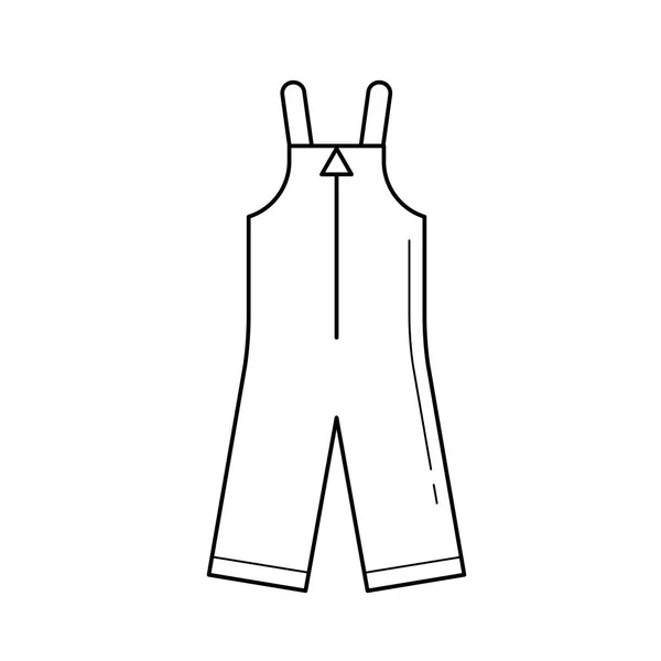 Піктограма векторної лінії дитячого одягу . — стоковий вектор