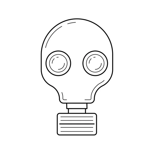 Respirator vector line icon. — Stock Vector