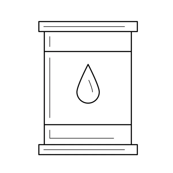 Symbol für Ölfässer-Vektorlinie. — Stockvektor