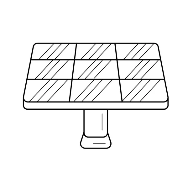 Panel solar icono de línea vectorial . — Vector de stock