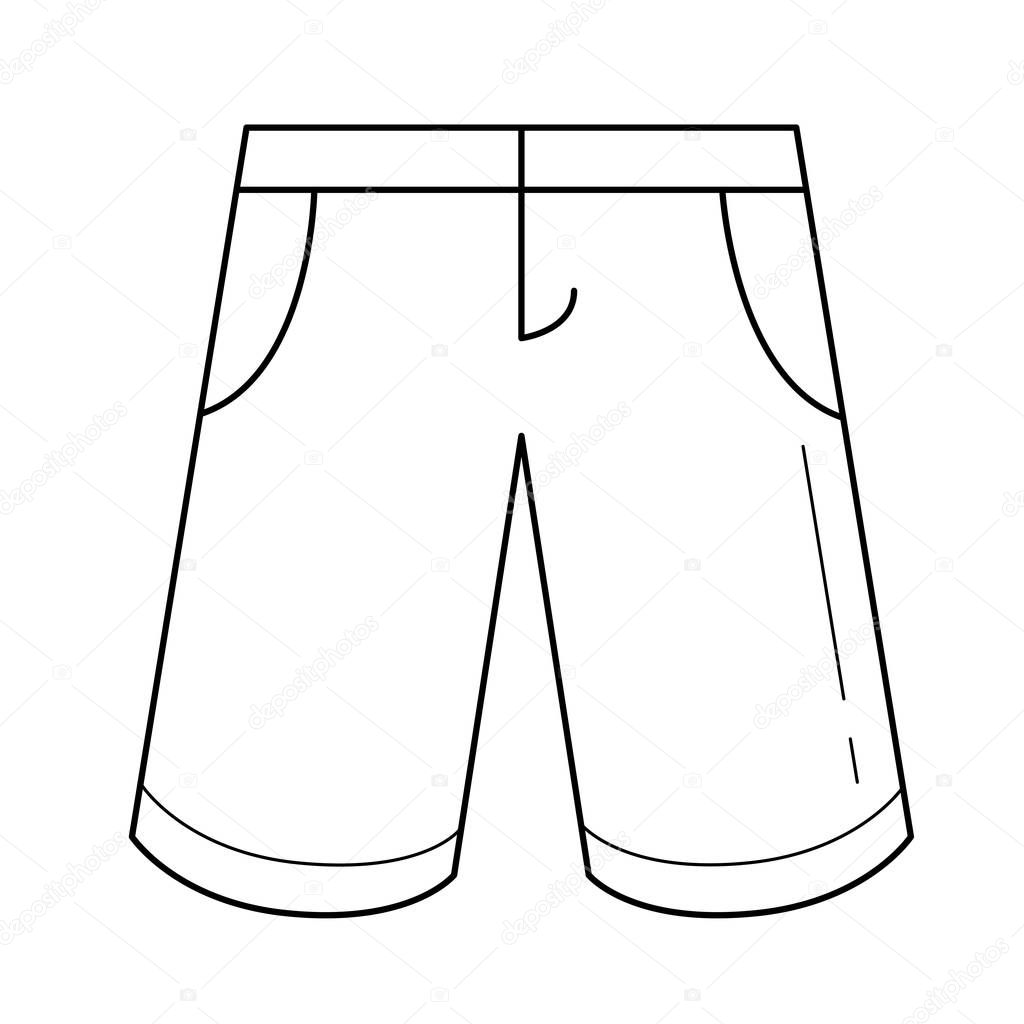 Basketball Shorts Outline Sketch Coloring Page