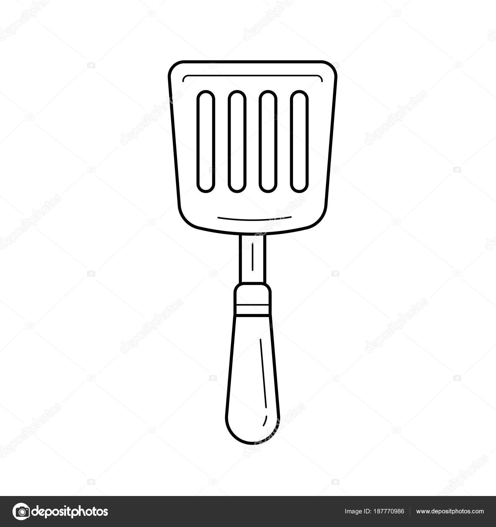 Spatula Clipart Black And White